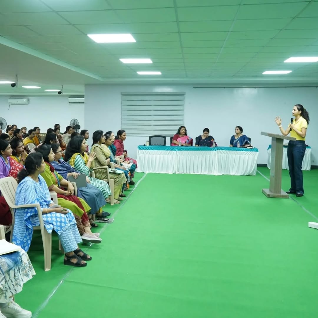 Dr. Shruti speaking at a health workshop